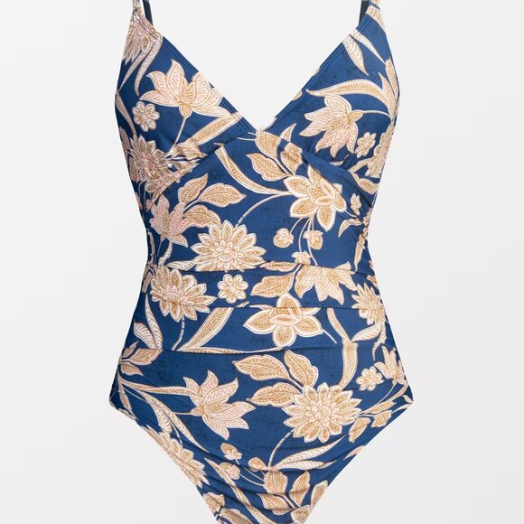 Cupshe Paisley V Neck One Piece Swimsuit - Picture 3 of 4